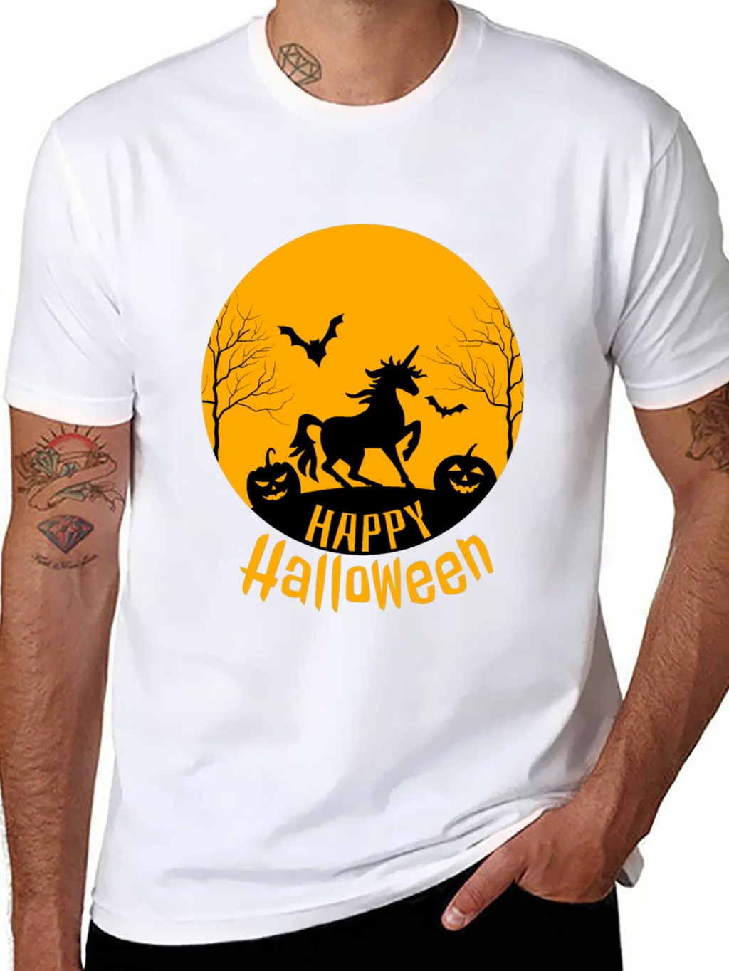 Happy Halloween Unicorn Graphic Tee product image 10