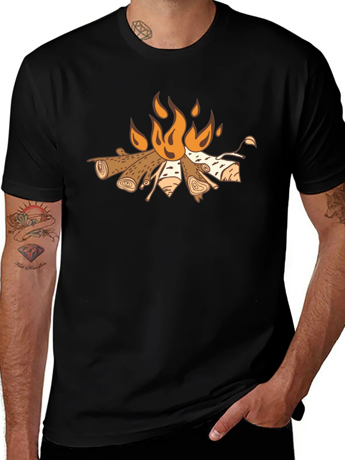 Campfire Graphic Tee - Cozy Outdoor Style product image 1