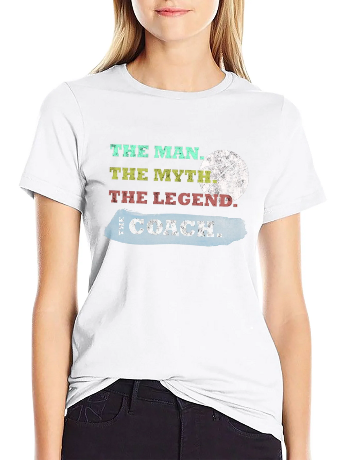 The Coach T-Shirt: Man Myth Legend Basketball Tee product image 11