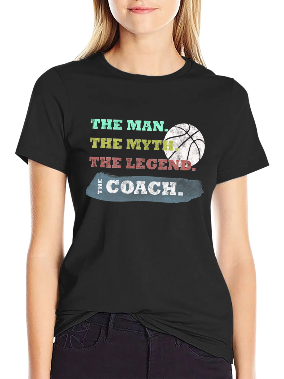 The Coach T-Shirt: Man Myth Legend Basketball Tee product image 5
