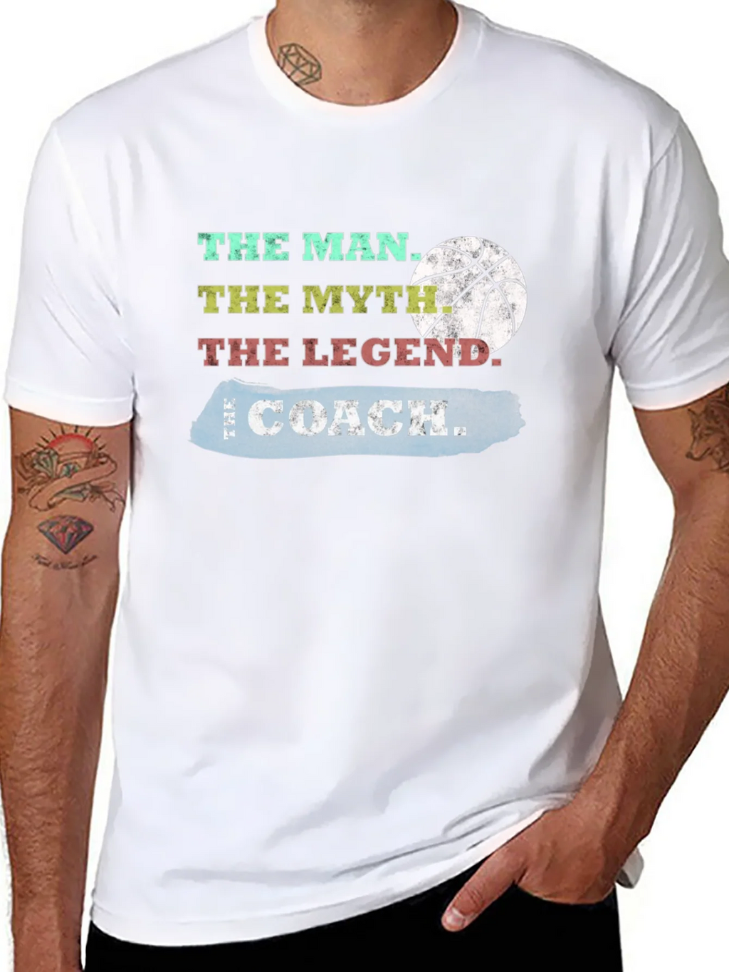 The Coach T-Shirt: Man Myth Legend Basketball Tee product image 10