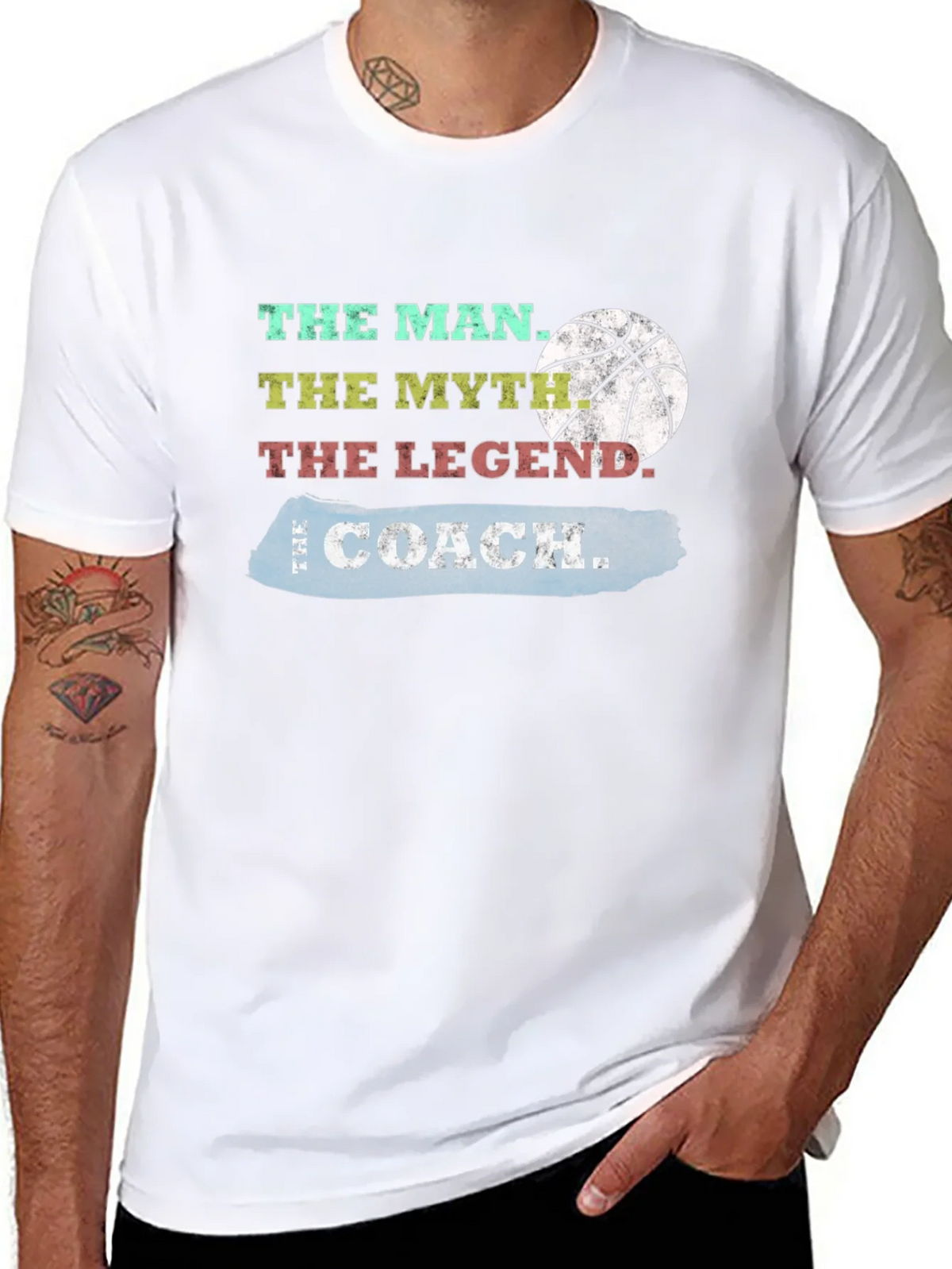 The Coach T-Shirt: Man Myth Legend Basketball Tee product image 10