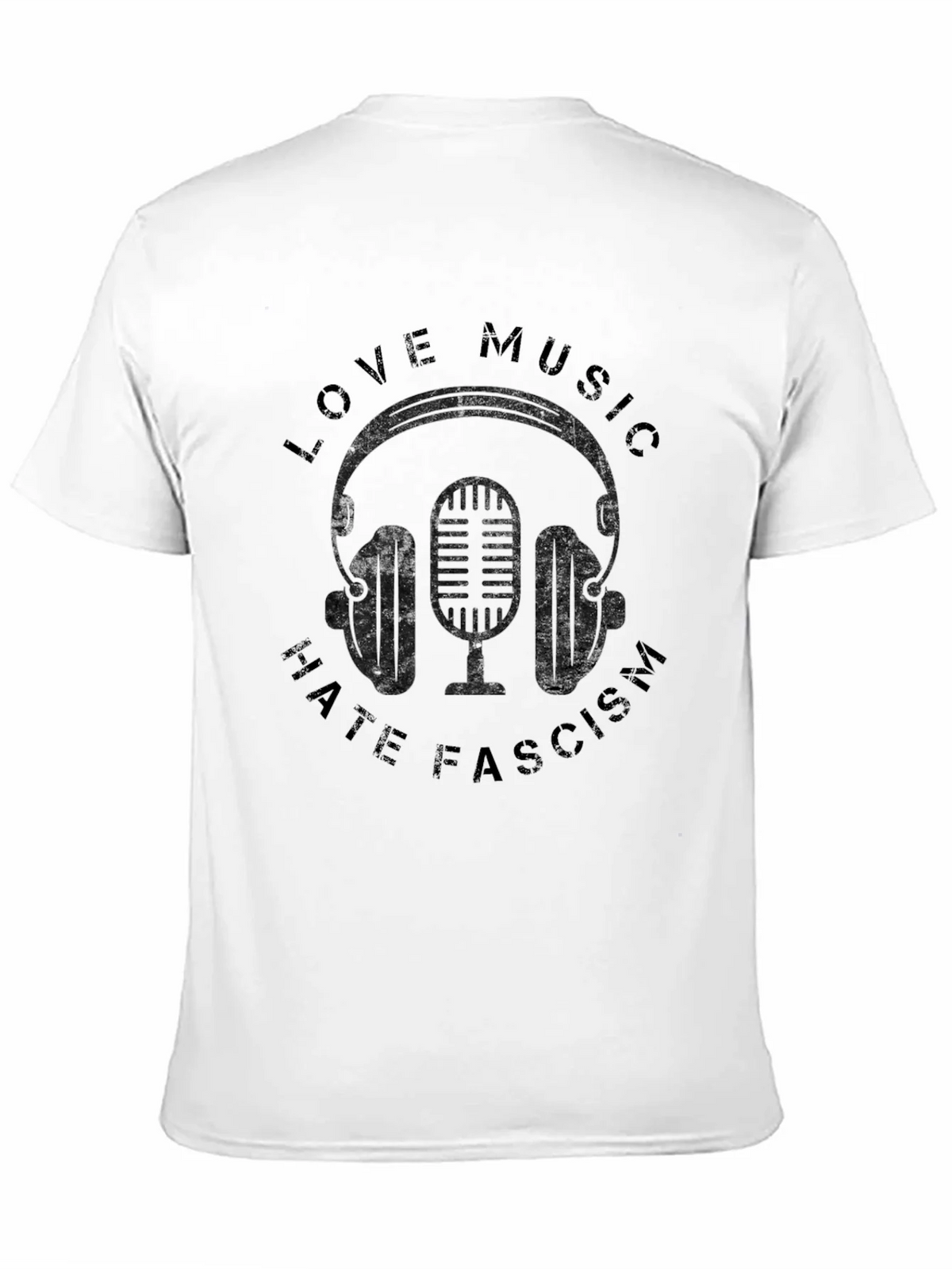 Love Music Hate Fascism Graphic T-Shirt product image 2