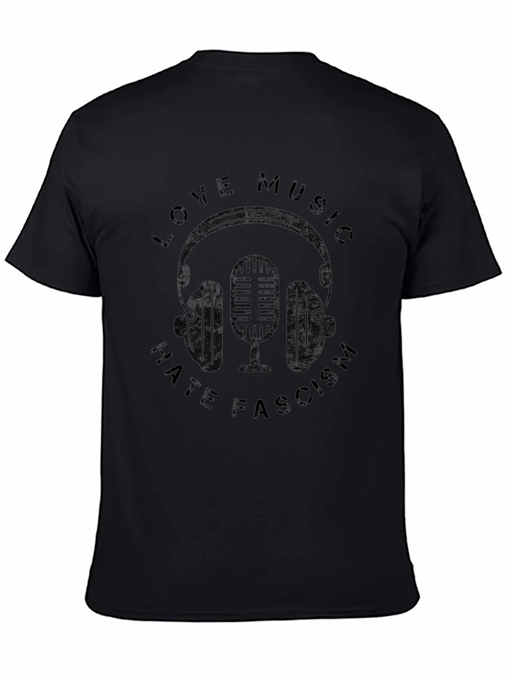 Love Music Hate Fascism Graphic T-Shirt product image 7