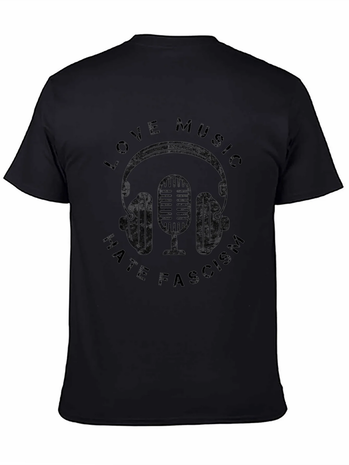 Love Music Hate Fascism Graphic T-Shirt product image 7