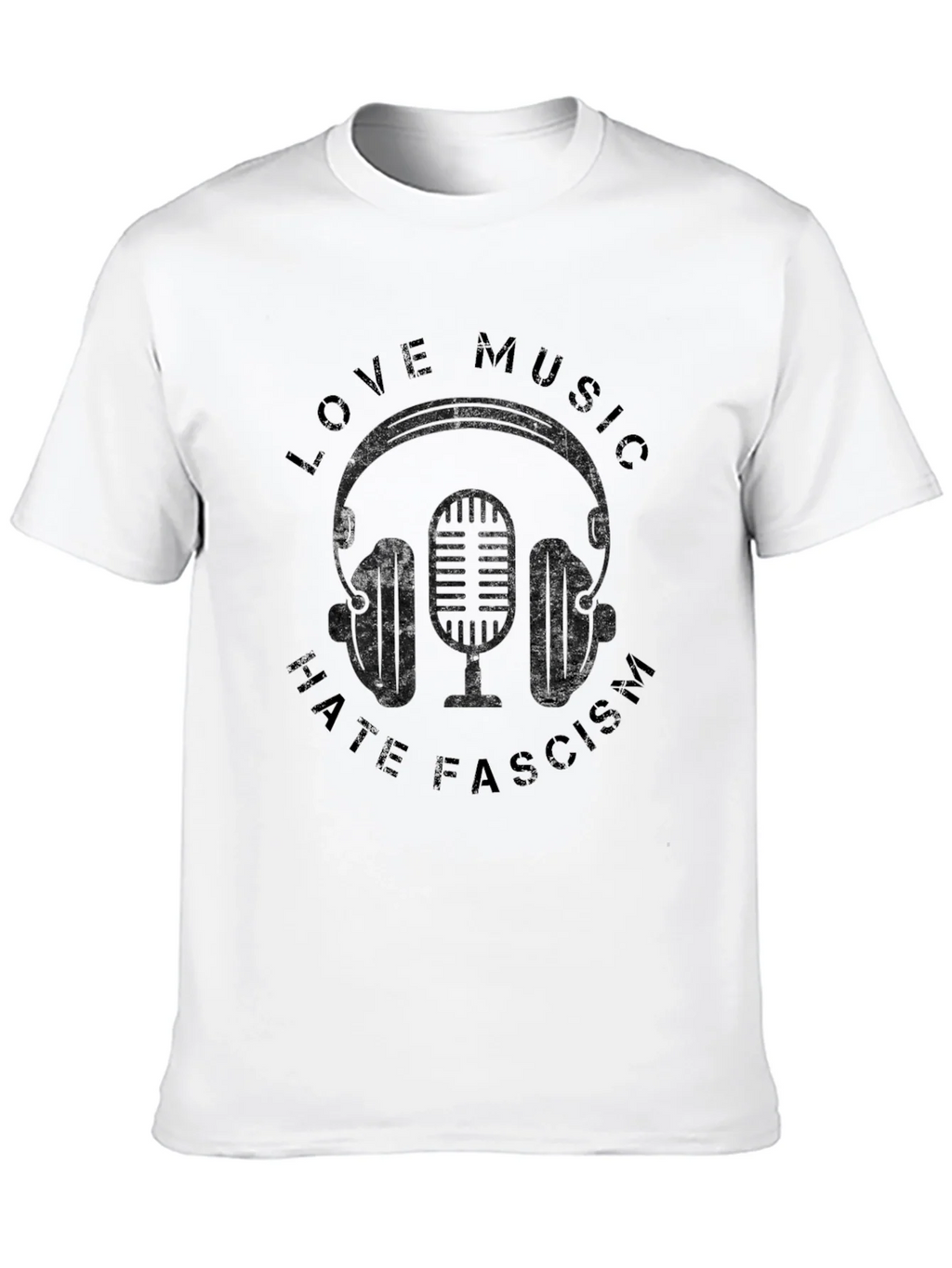 Love Music Hate Fascism Graphic T-Shirt product image 12