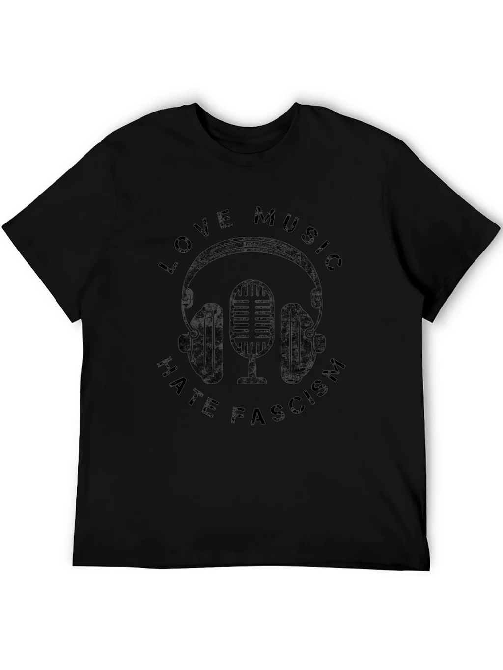Love Music Hate Fascism Graphic T-Shirt product image 8