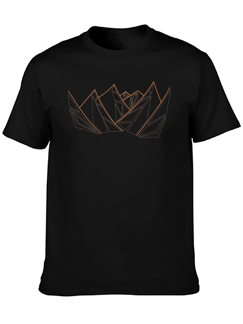 Geometric Mountain Graphic Tee - Modern Design Black product image 6