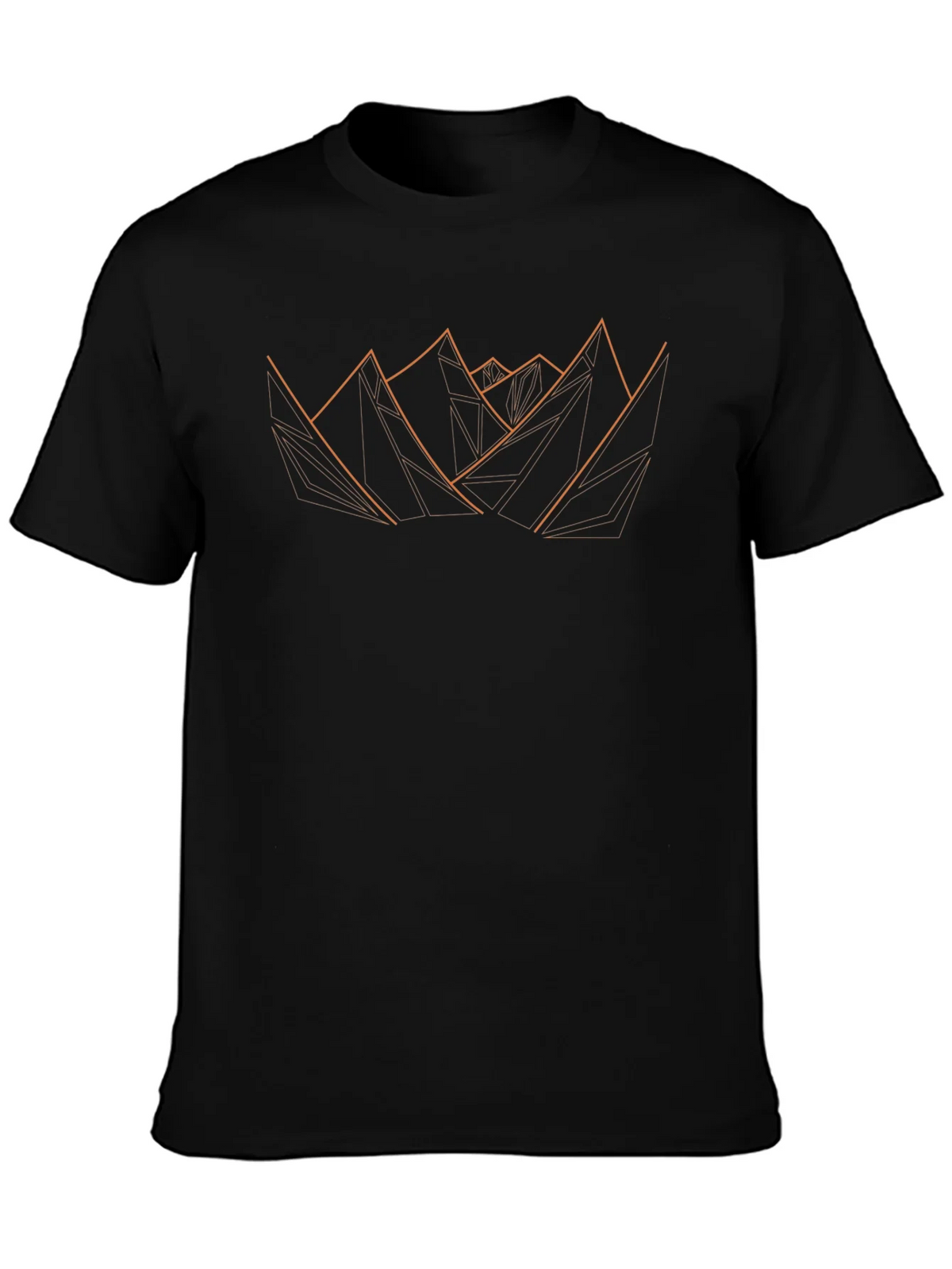 Geometric Mountain Graphic Tee - Modern Design Black product image 6