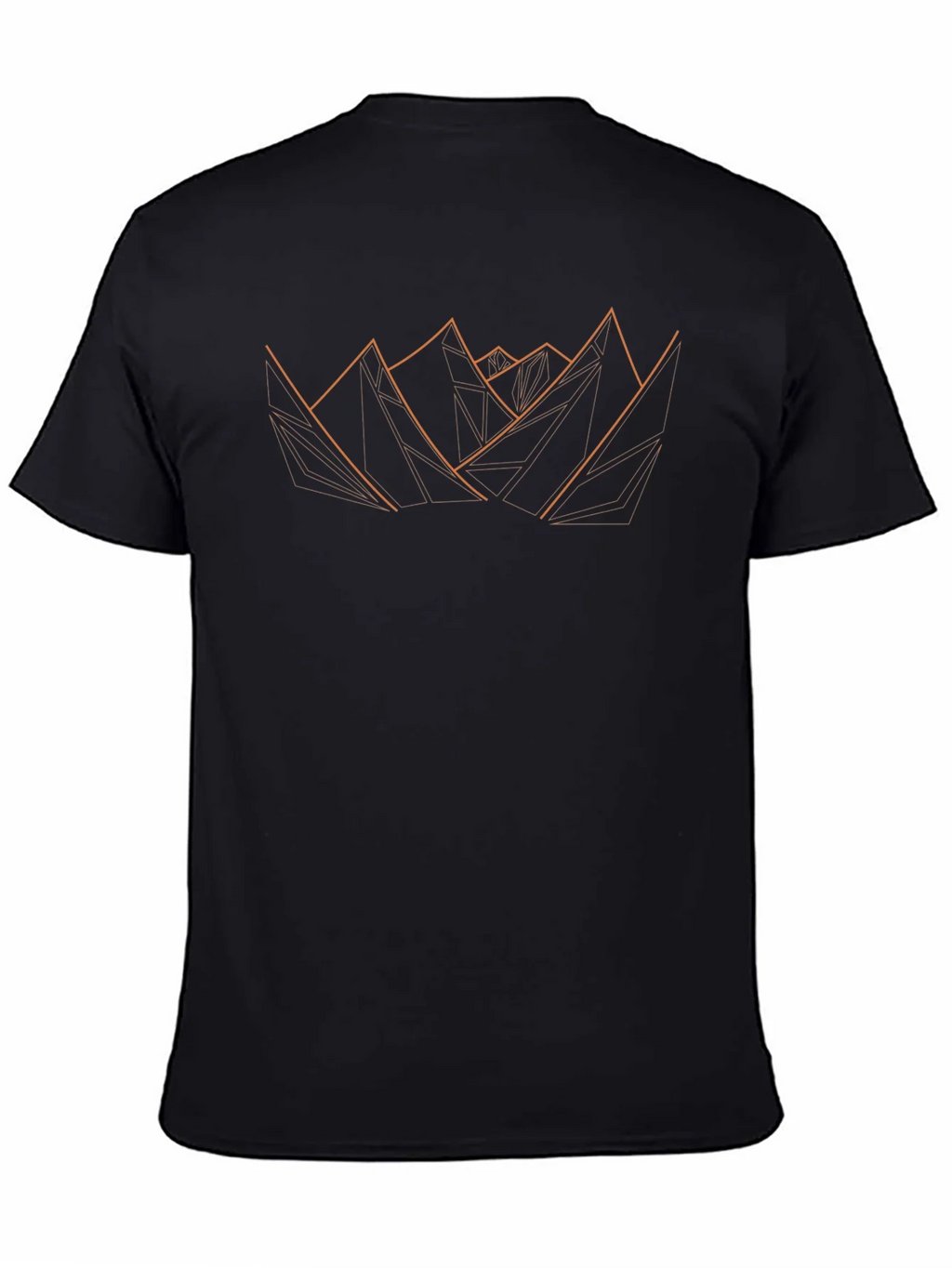 Geometric Mountain Graphic Tee - Modern Design Black product image 7