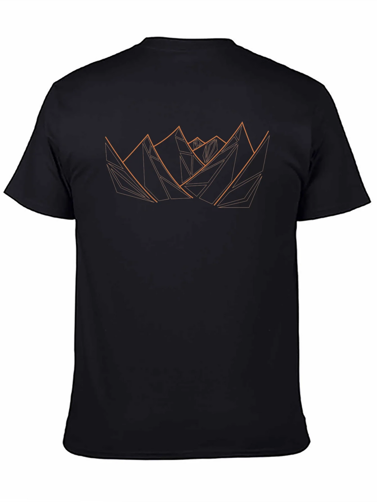 Geometric Mountain Graphic Tee - Modern Design Black product image 7