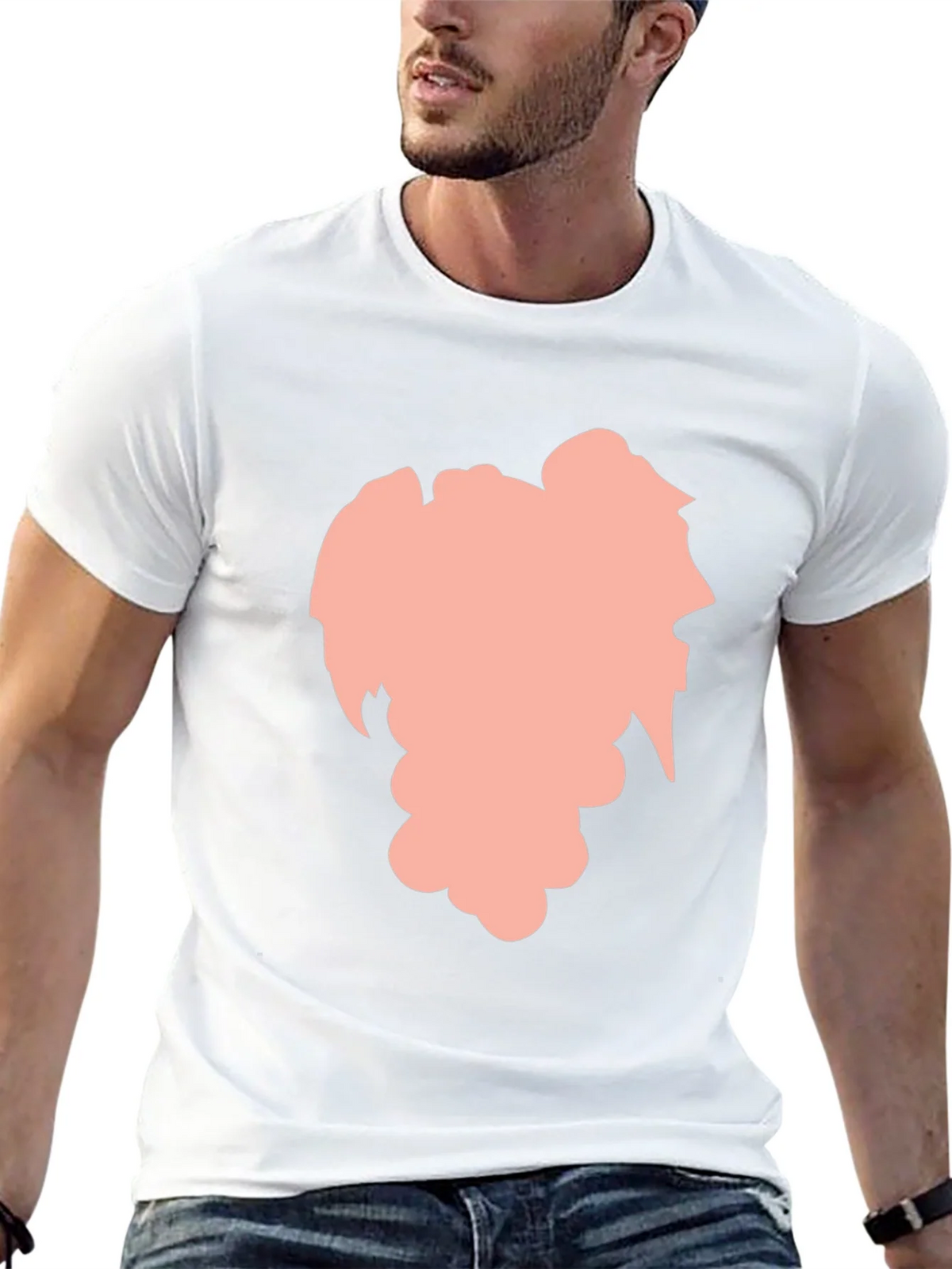 Stylish Black Graphic Tee - Abstract Silhouette Design product image 4