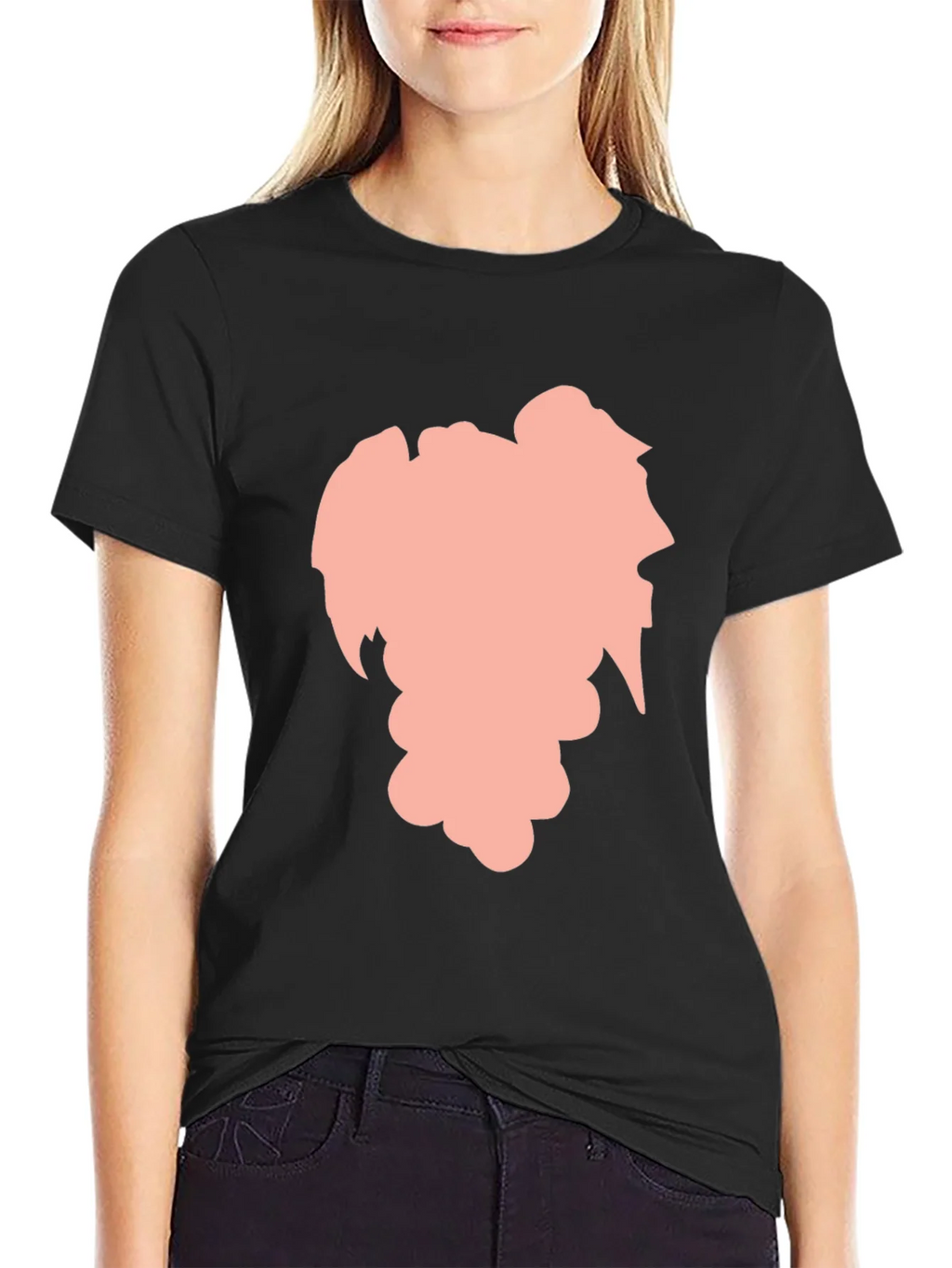 Stylish Black Graphic Tee - Abstract Silhouette Design product image 5