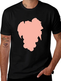 Stylish Black Graphic Tee - Abstract Silhouette Design product image 1