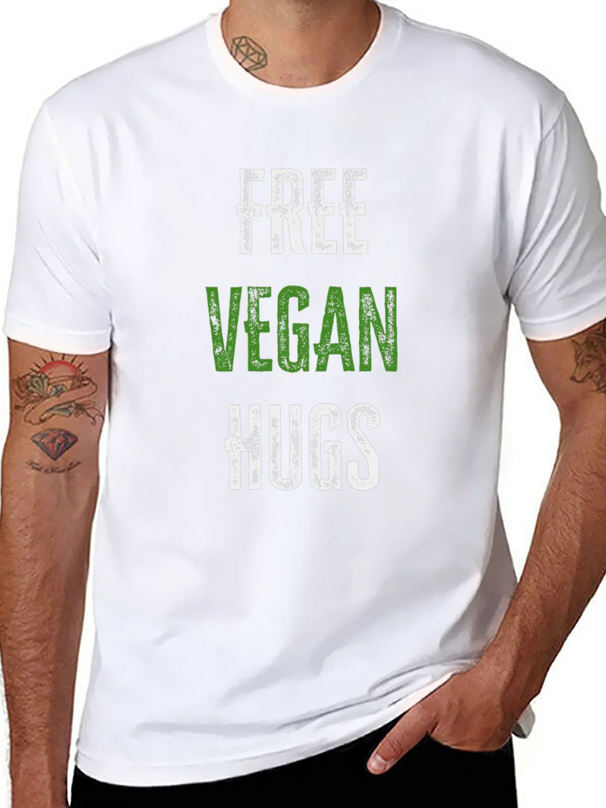Free Vegan Hugs T-Shirt - Soft Cotton Tee product image 7
