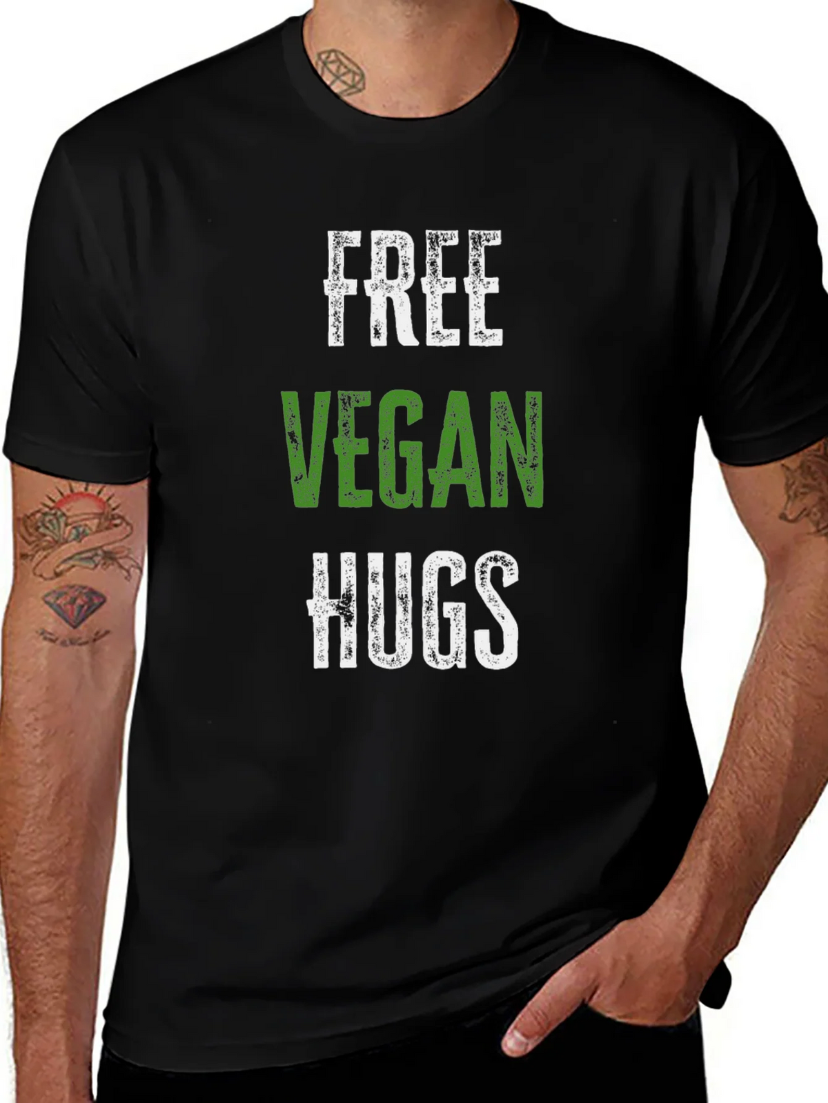 Free Vegan Hugs T-Shirt - Soft Cotton Tee product image 1