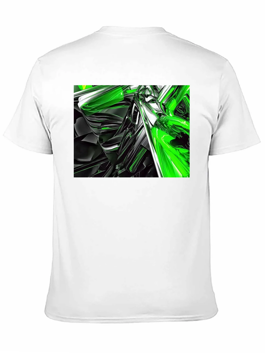 Abstract Green & Black Graphic T-Shirt product image 2