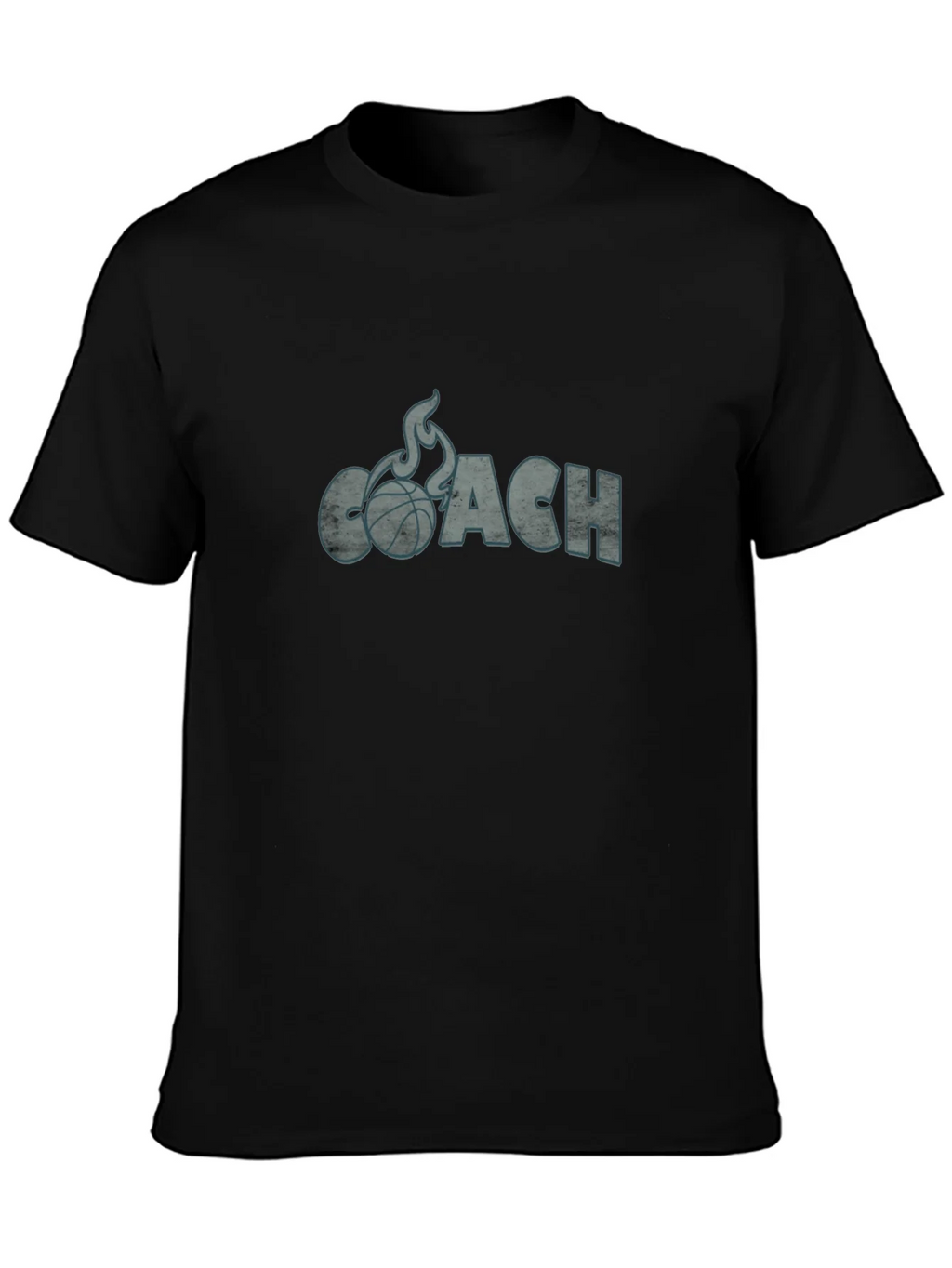 Basketball Coach Graphic Tee - Flaming Ball Design product image 6