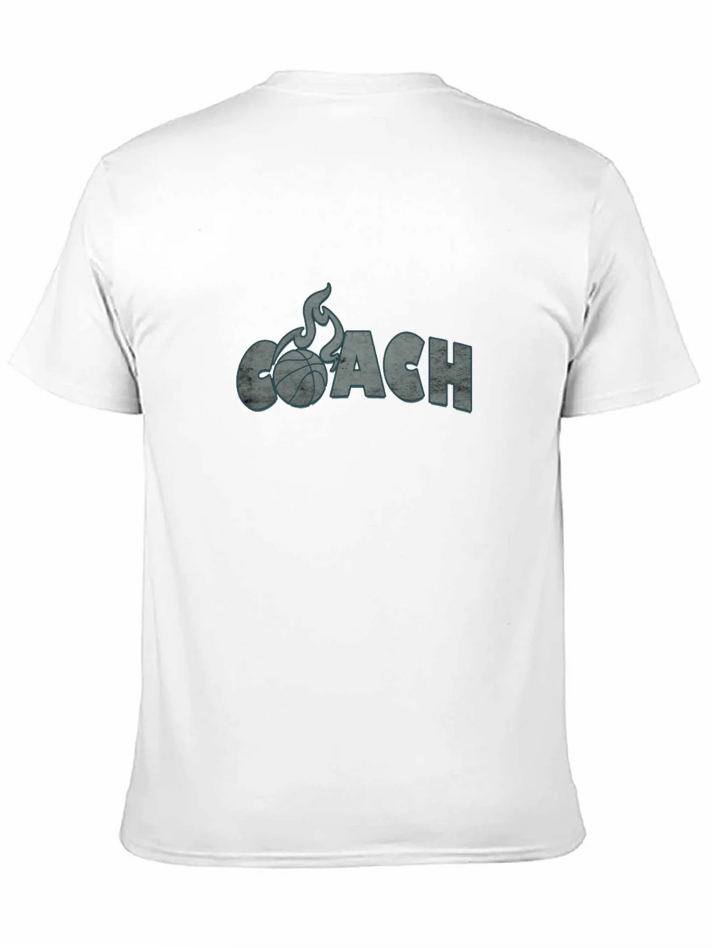 Basketball Coach Graphic Tee - Flaming Ball Design product image 2