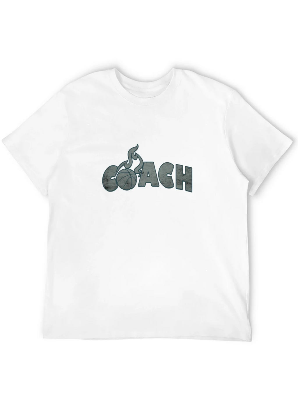 Basketball Coach Graphic Tee - Flaming Ball Design product image 3