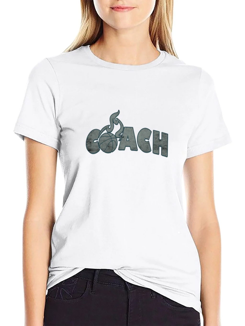 Basketball Coach Graphic Tee - Flaming Ball Design product image 11