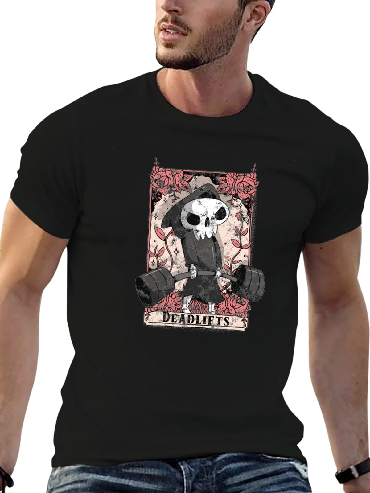Grim Reaper Deadlifts Black T-Shirt product image 9