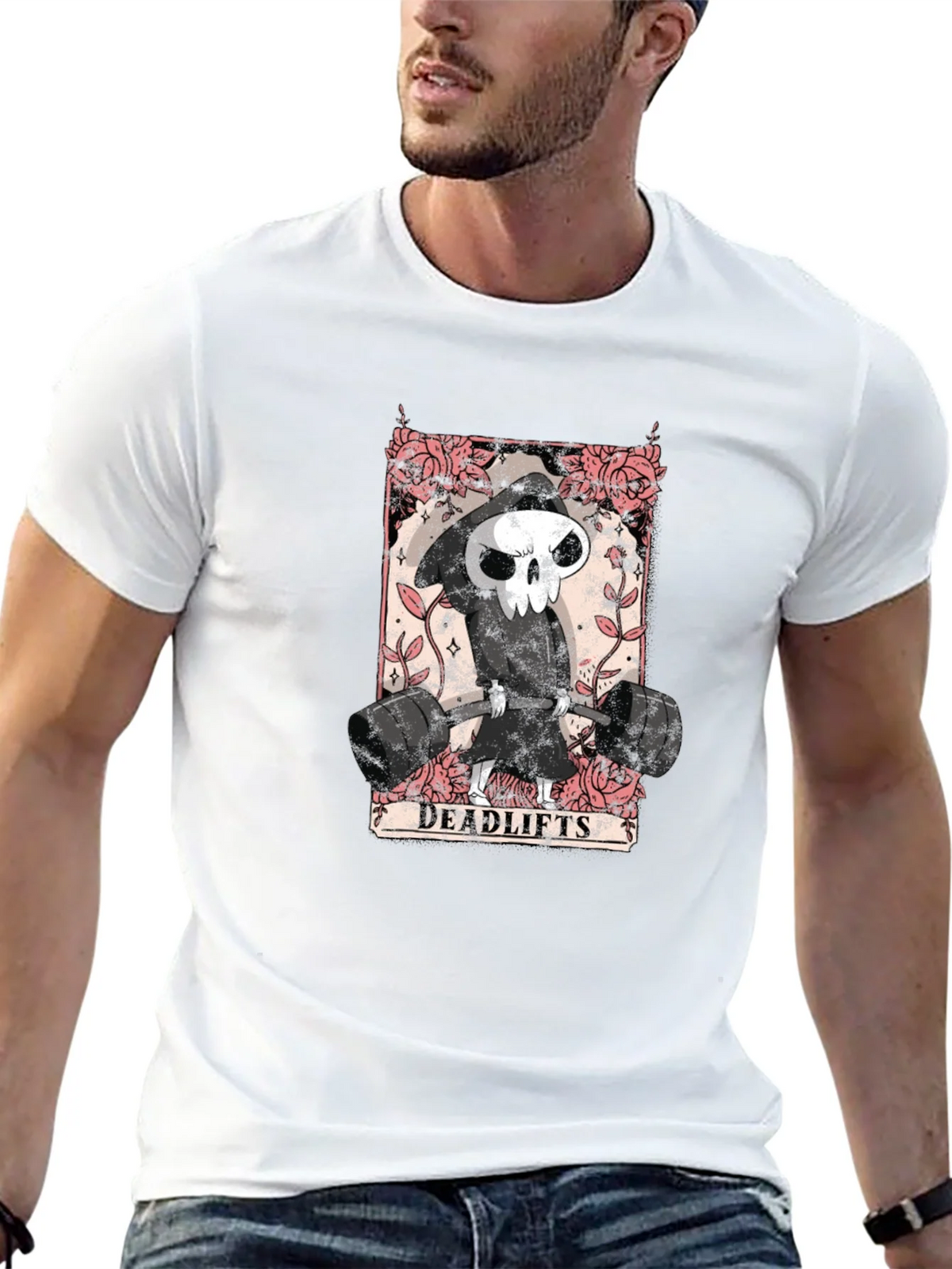 Grim Reaper Deadlifts Black T-Shirt product image 4