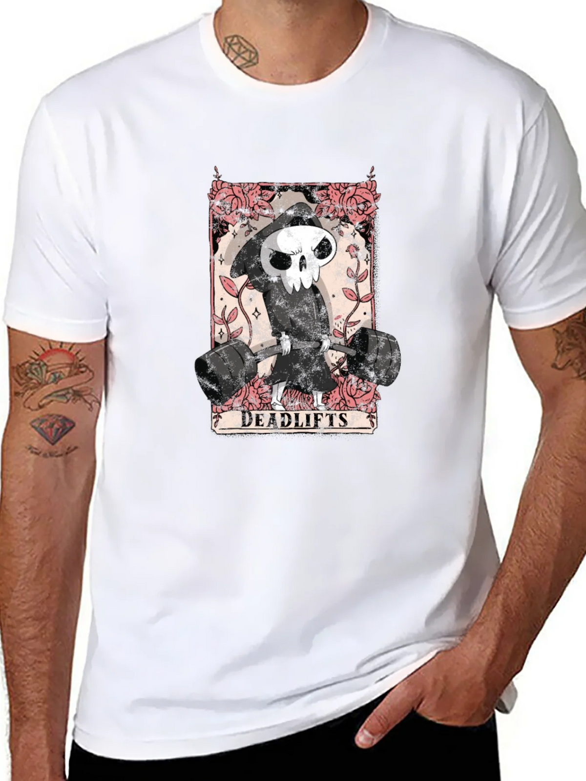 Grim Reaper Deadlifts Black T-Shirt product image 10