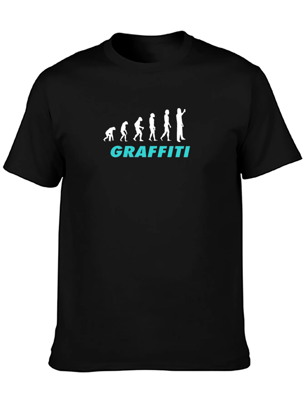 Evolution of Graffiti T-Shirt - Black Crew Neck Tee product image 6
