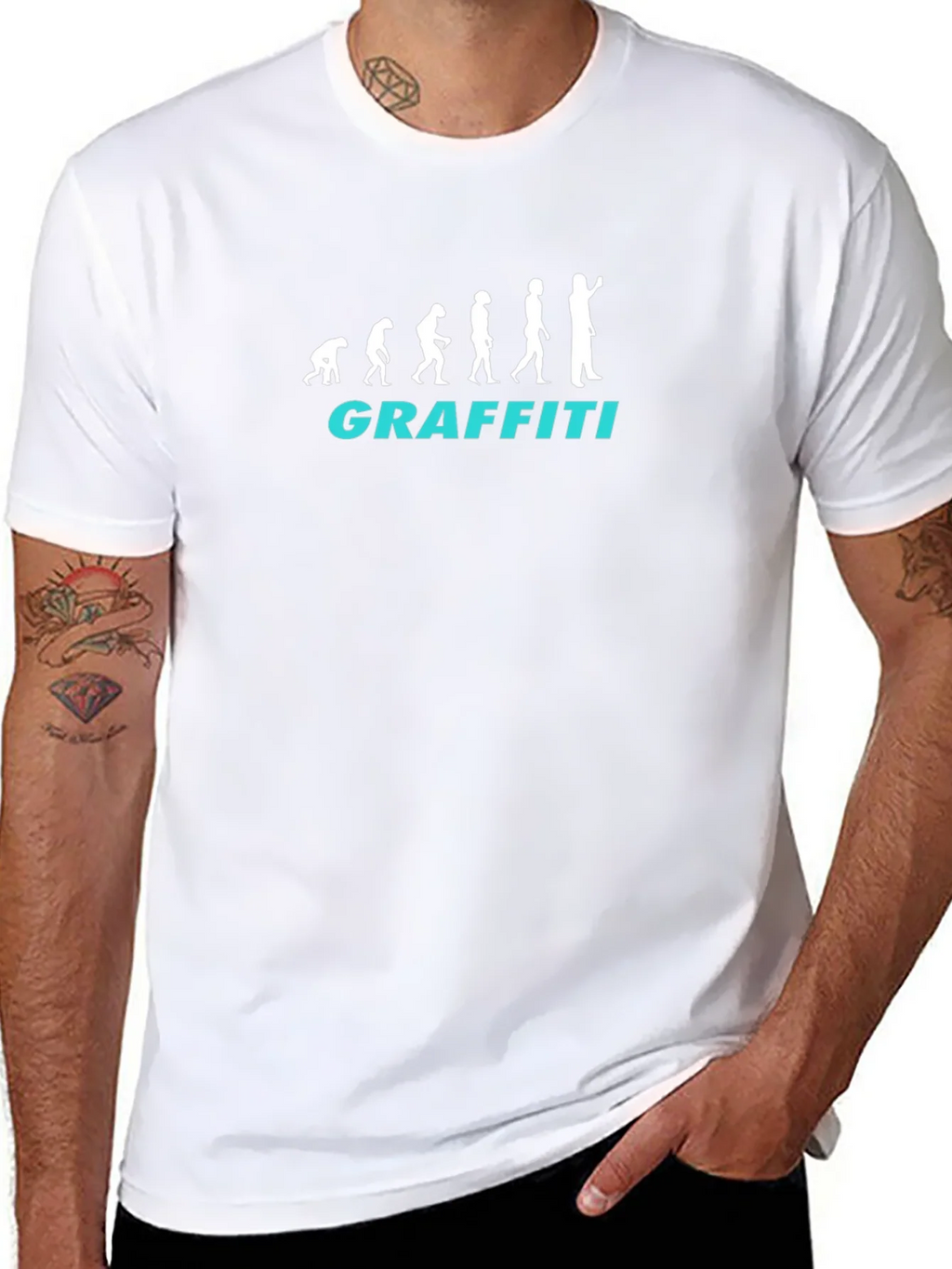 Evolution of Graffiti T-Shirt - Black Crew Neck Tee product image 10