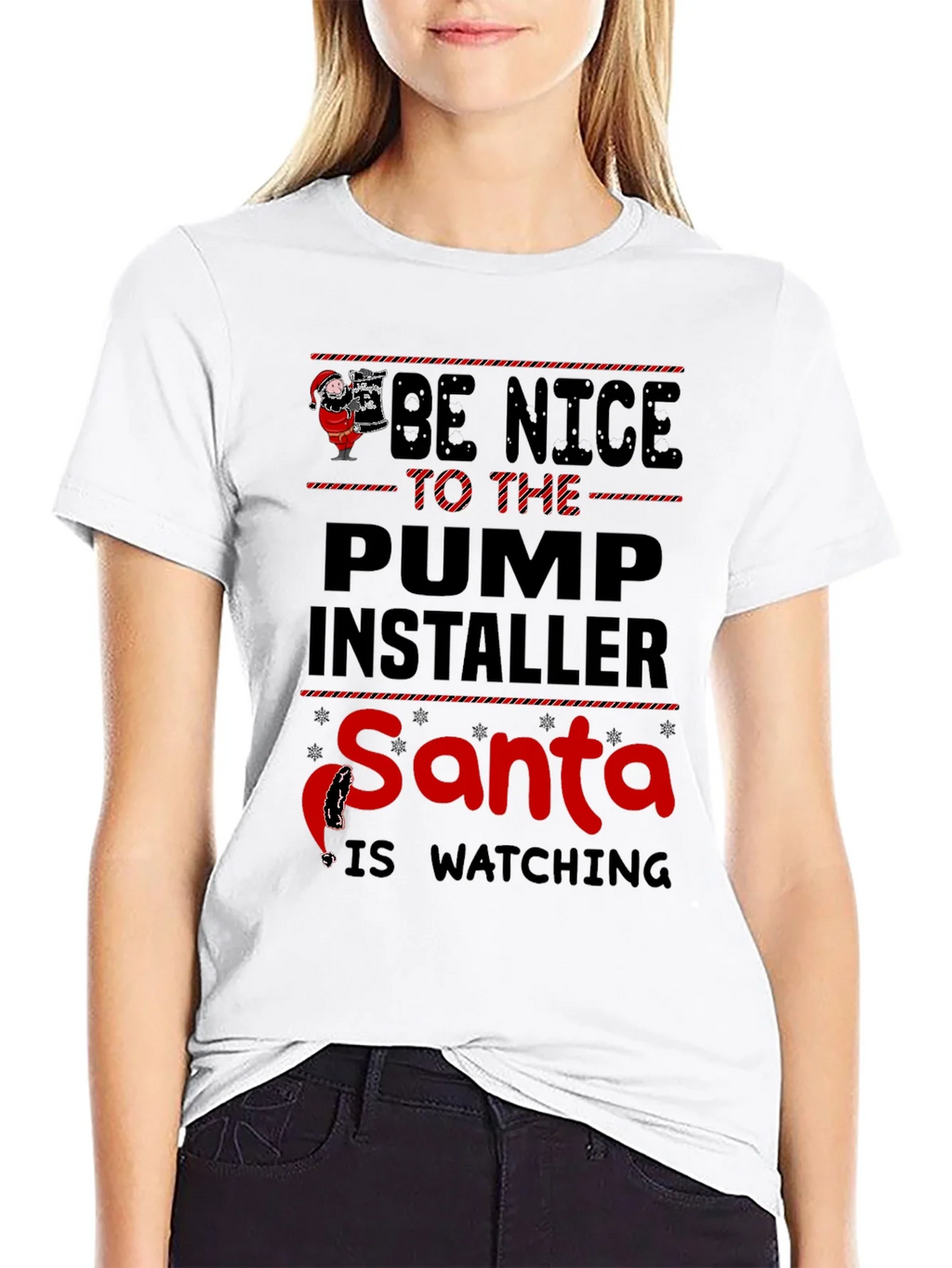 Funny Santa Pump Installer T-Shirt product image 11