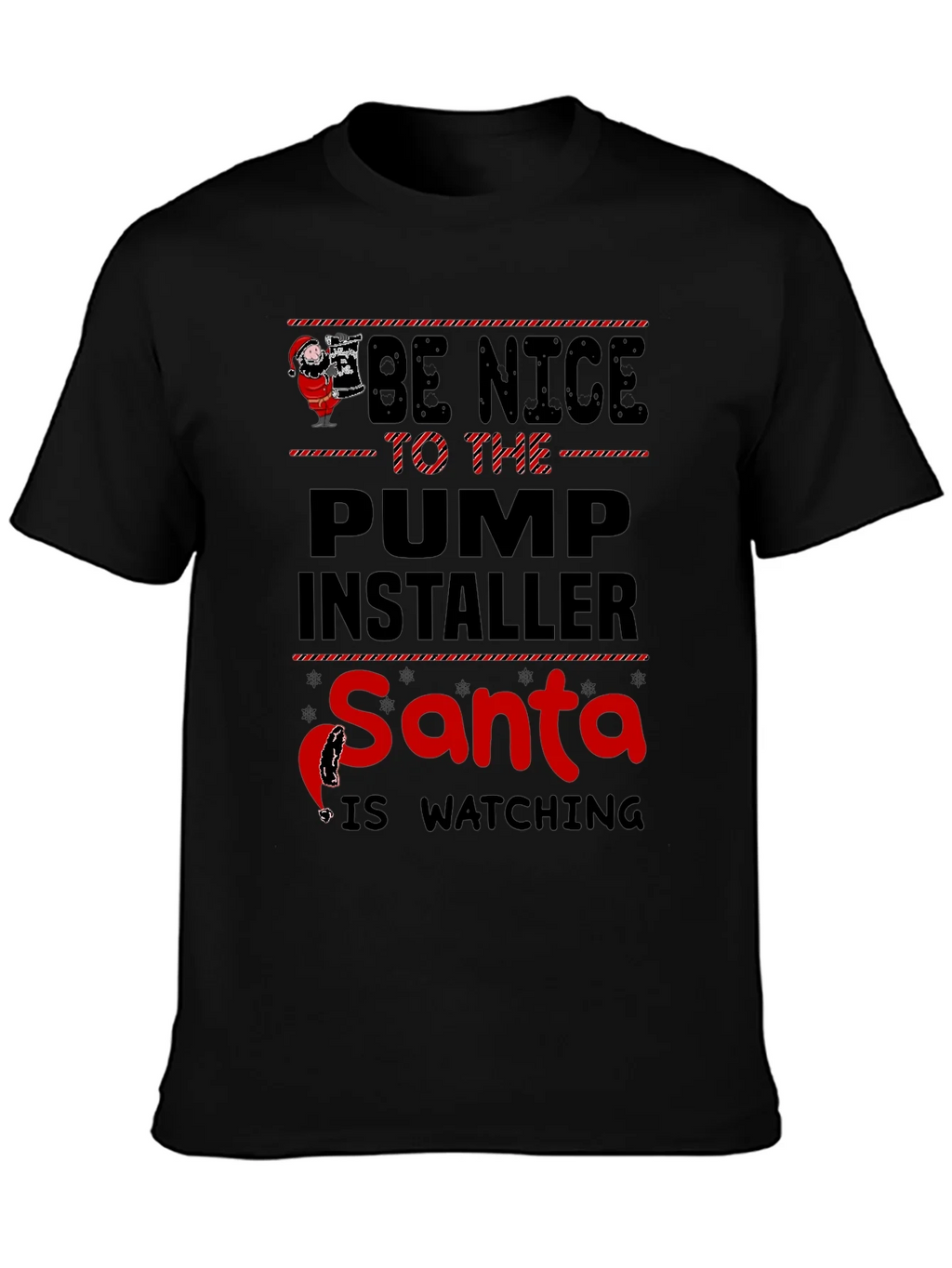 Funny Santa Pump Installer T-Shirt product image 6