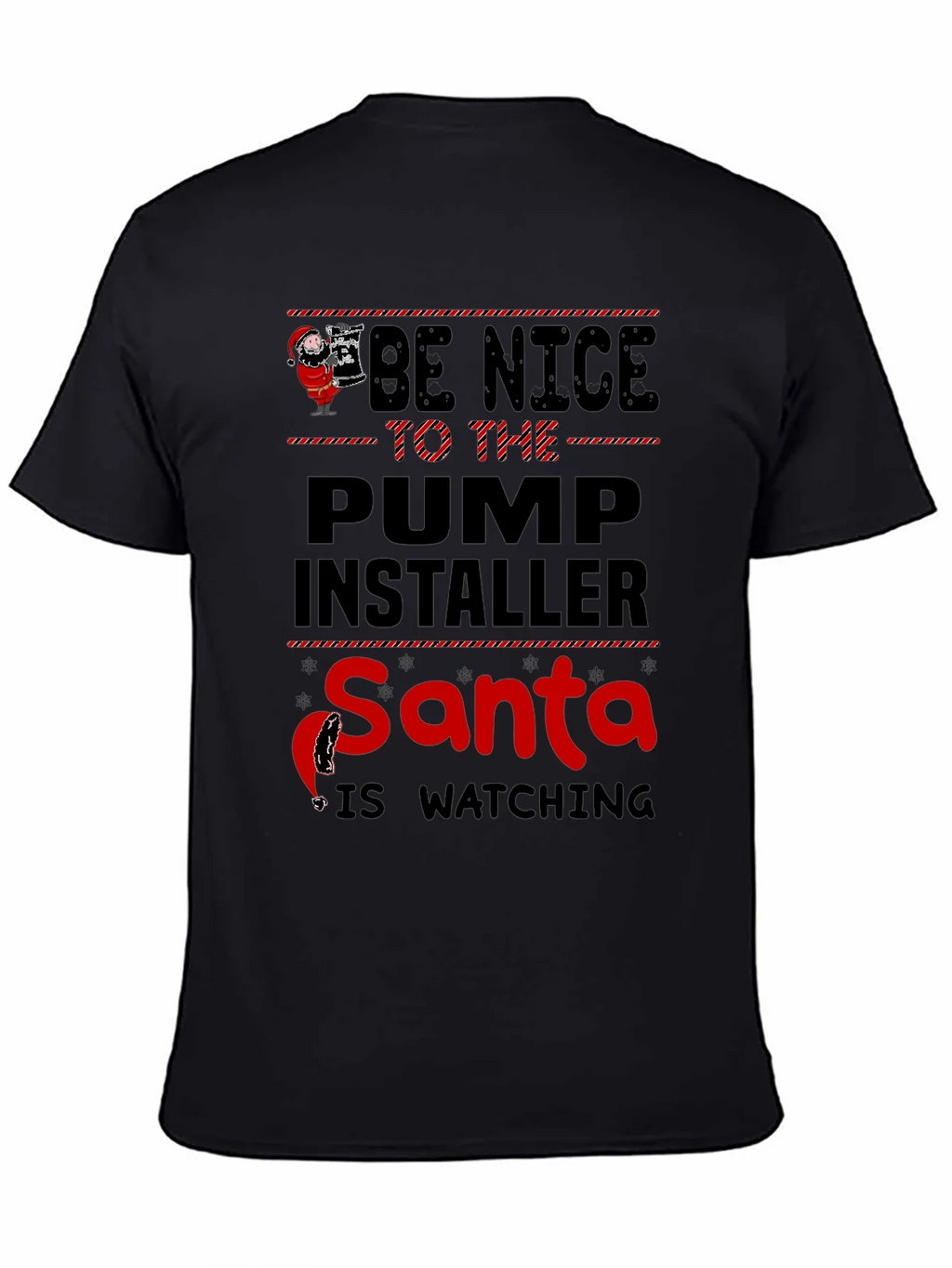 Funny Santa Pump Installer T-Shirt product image 7