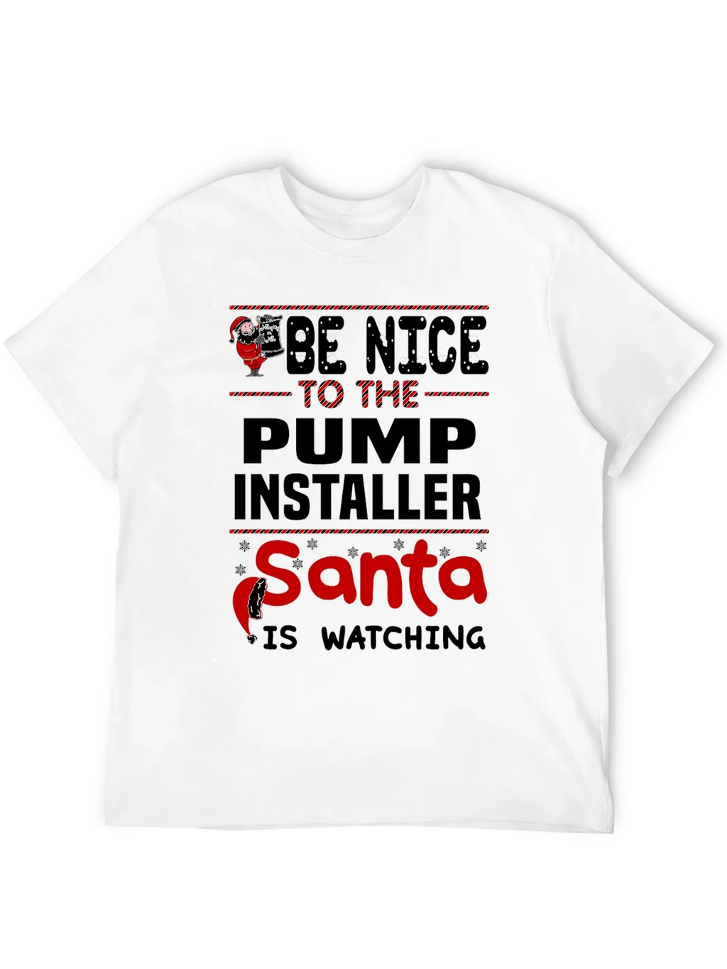 Funny Santa Pump Installer T-Shirt product image 3