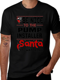 Funny Santa Pump Installer T-Shirt product image 1