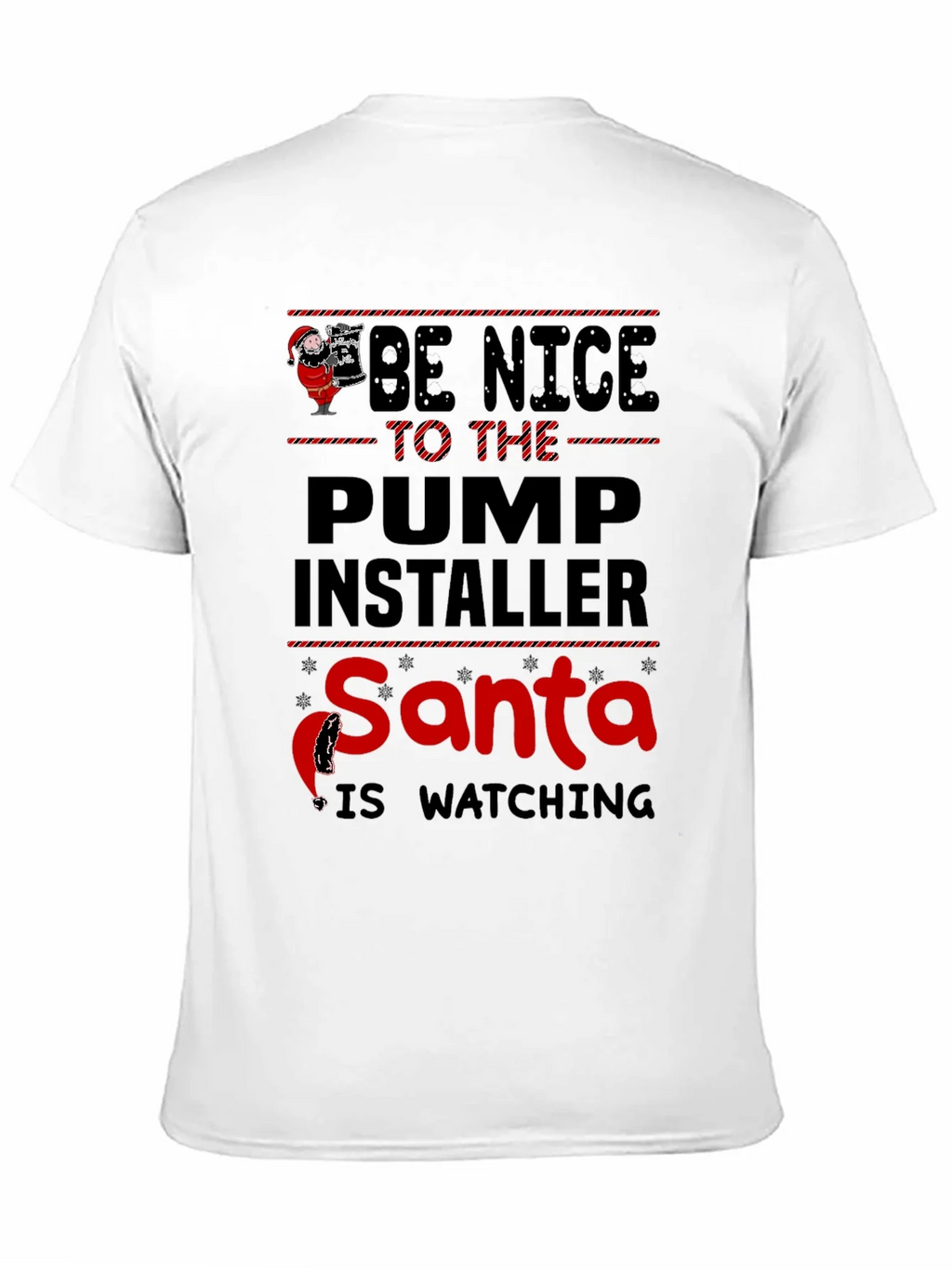 Funny Santa Pump Installer T-Shirt product image 2