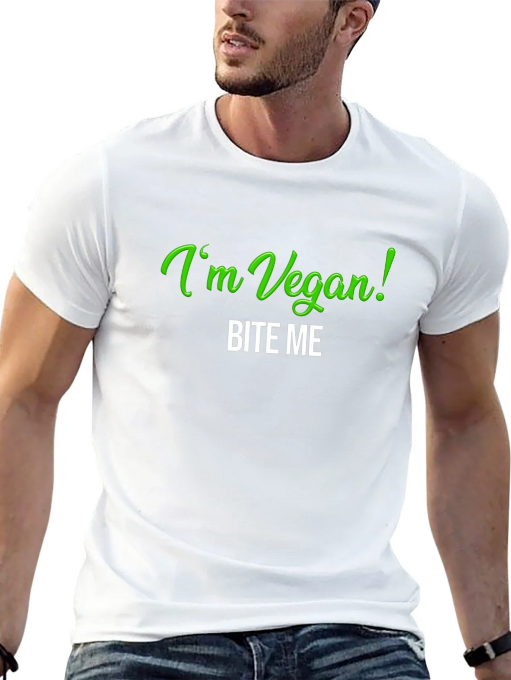 Vegan Bite Me T-Shirt - Black Tee product image 4