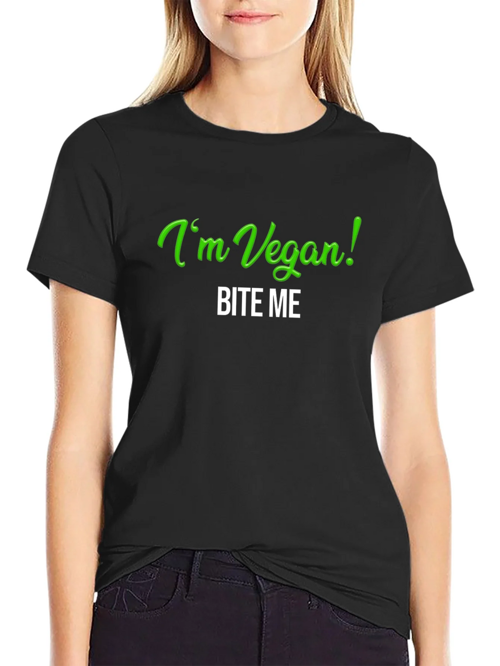 Vegan Bite Me T-Shirt - Black Tee product image 5