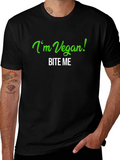 Vegan Bite Me T-Shirt - Black Tee product image 1