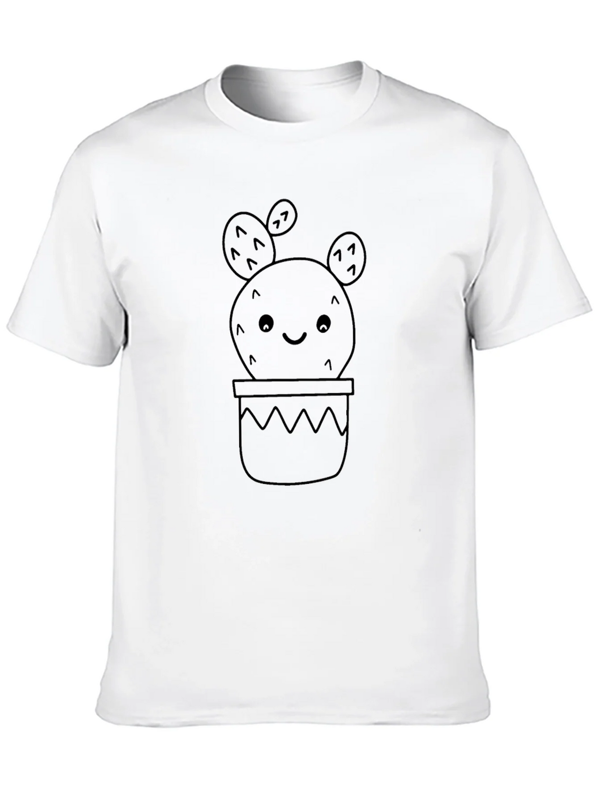 Cute Cactus Tee - Black Cotton Graphic T-Shirt product image 12