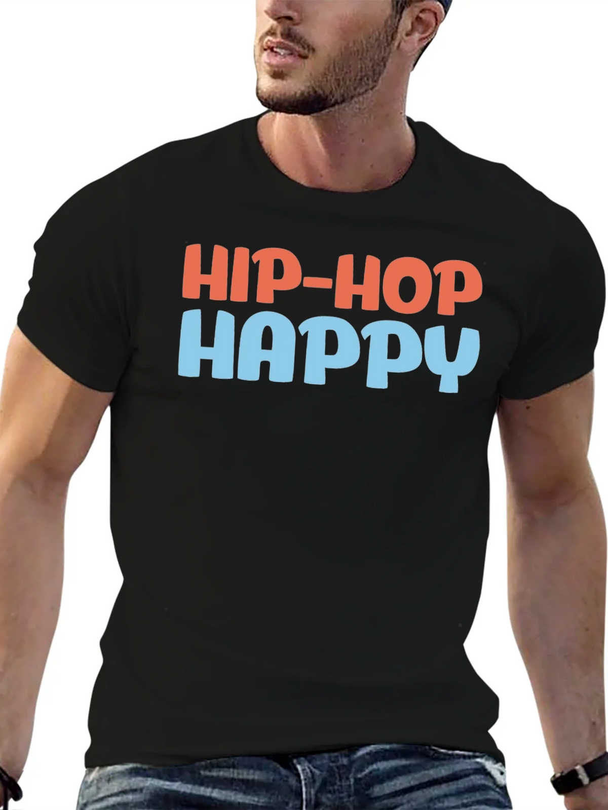 Hip-Hop Happy Graphic Tee - Unisex product image 9