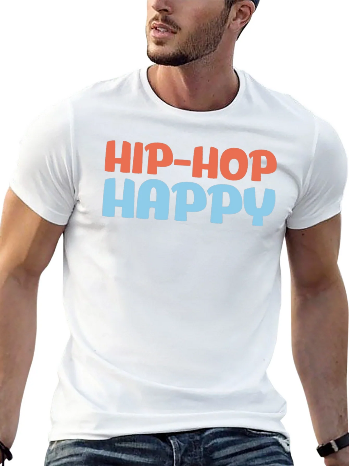 Hip-Hop Happy Graphic Tee - Unisex product image 4