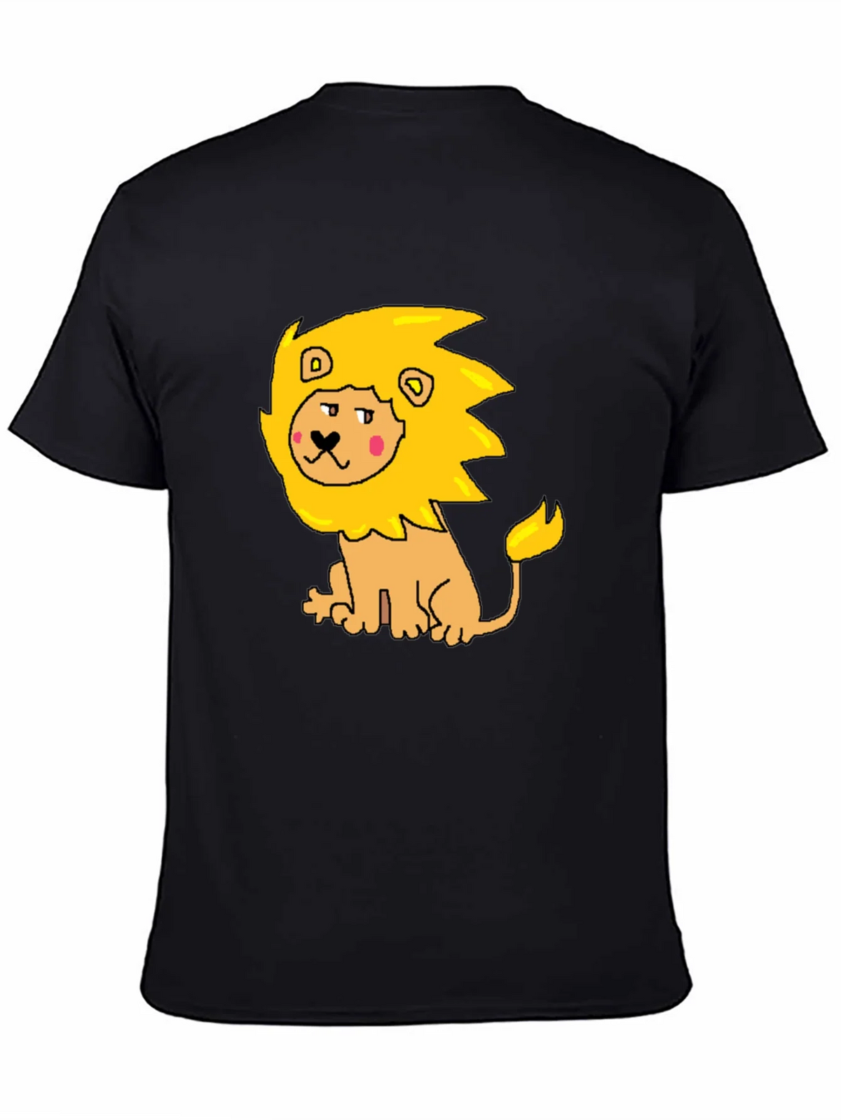 Cartoon Lion Graphic Tee - Mens Black T-Shirt product image 7
