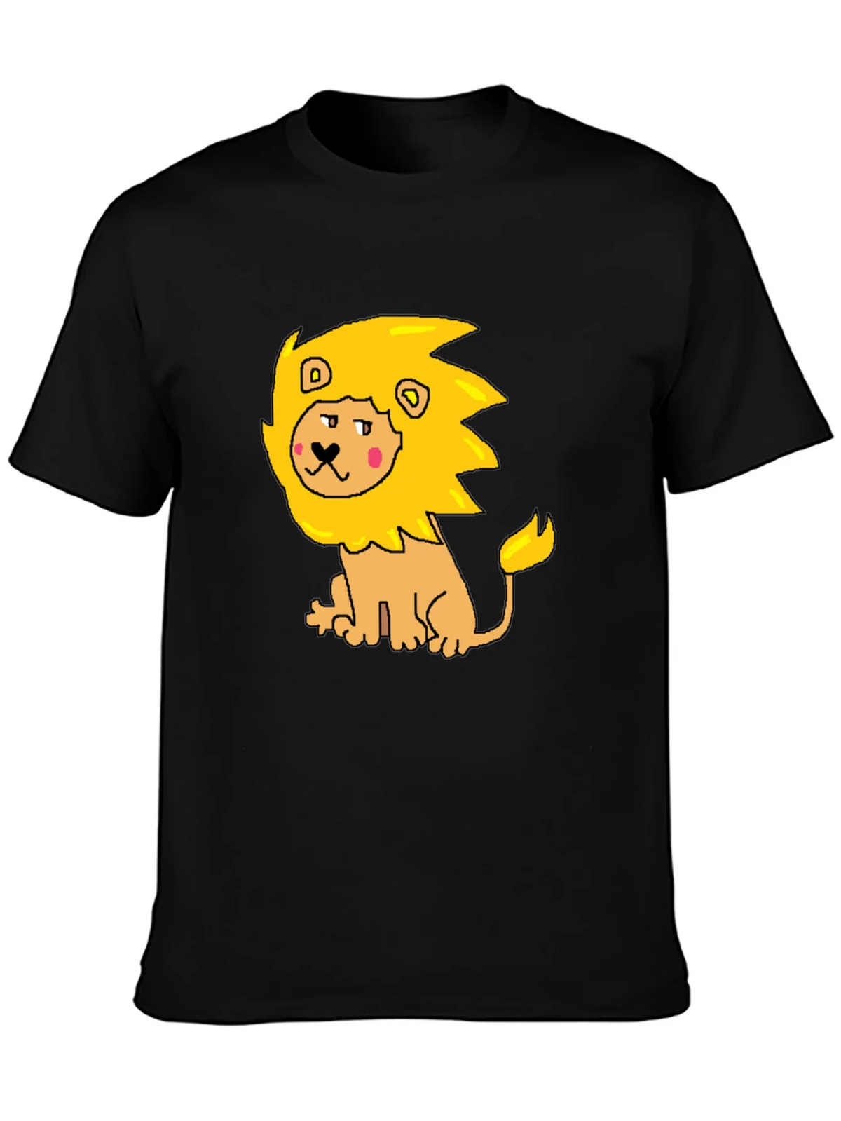Cartoon Lion Graphic Tee - Mens Black T-Shirt product image 6