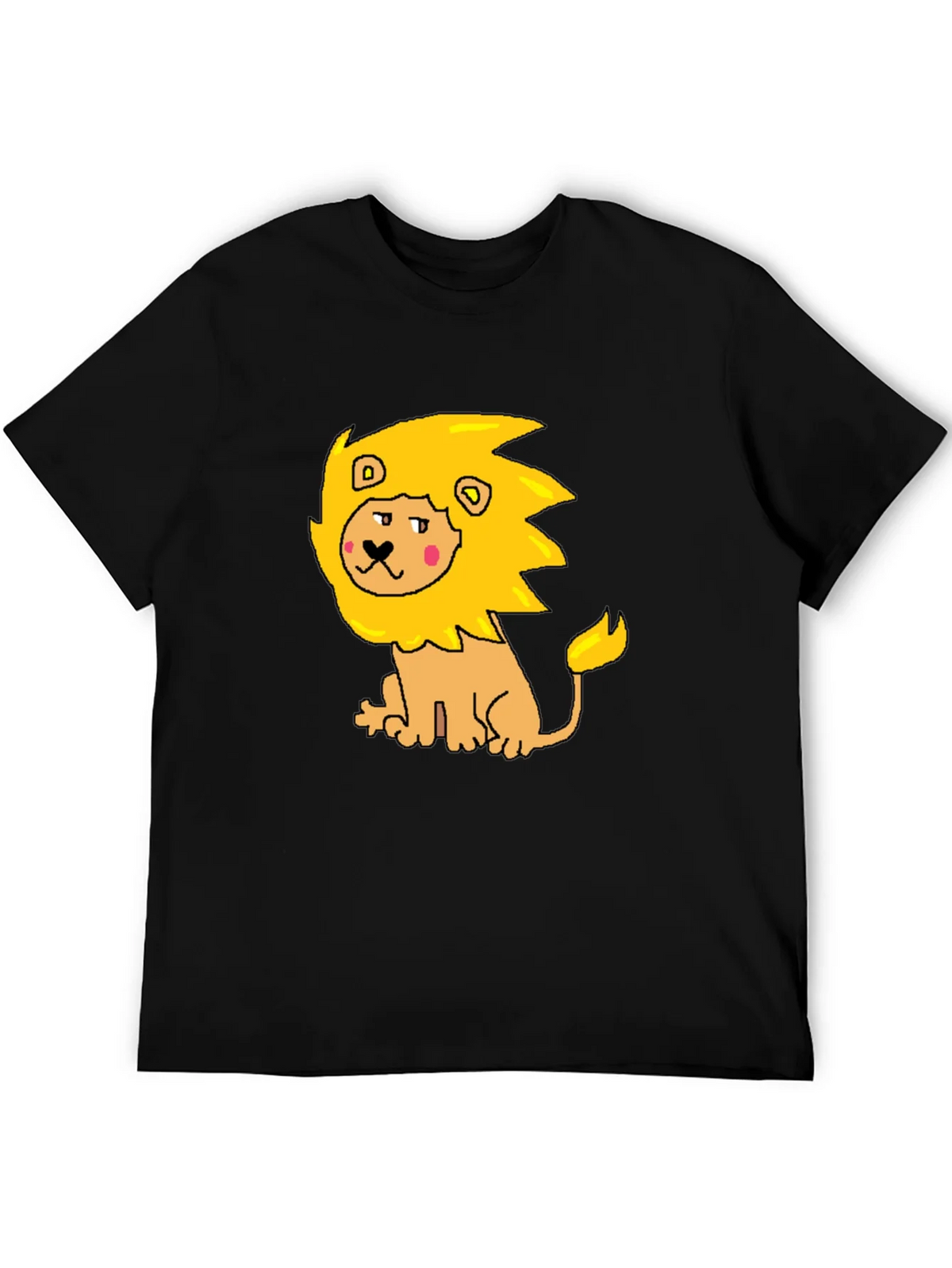 Cartoon Lion Graphic Tee - Mens Black T-Shirt product image 8