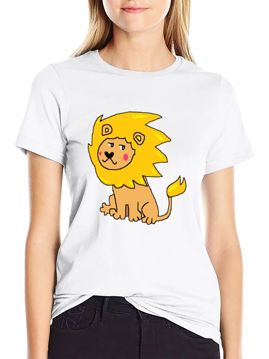Cartoon Lion Graphic Tee - Mens Black T-Shirt product image 11