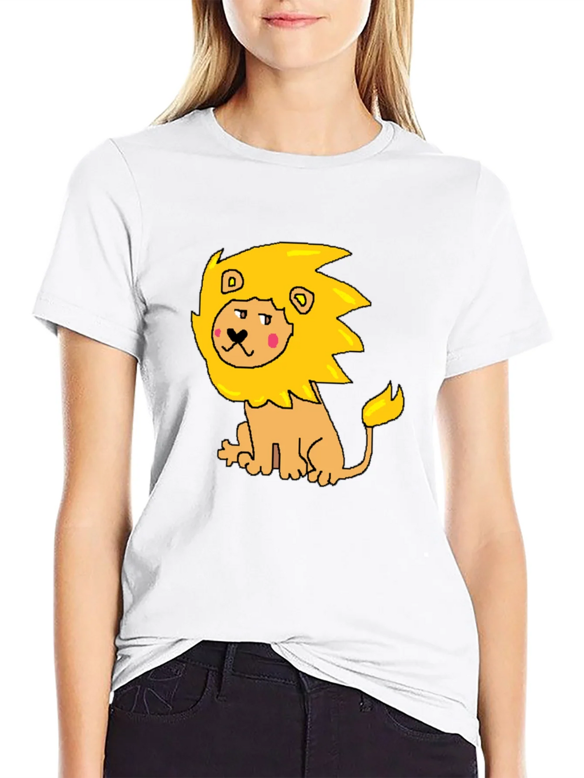Cartoon Lion Graphic Tee - Mens Black T-Shirt product image 11