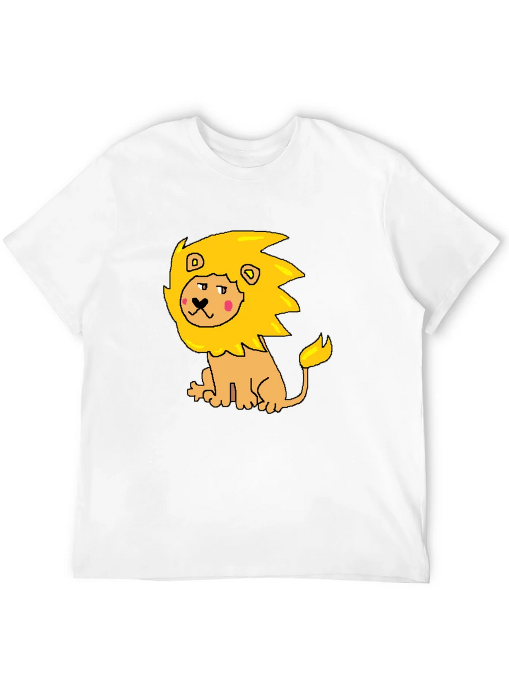 Cartoon Lion Graphic Tee - Mens Black T-Shirt product image 3