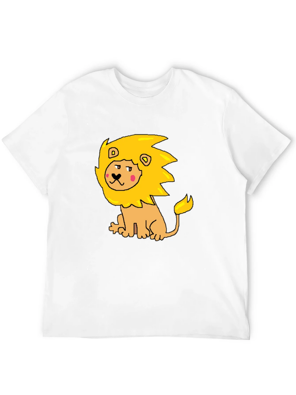 Cartoon Lion Graphic Tee - Mens Black T-Shirt product image 3