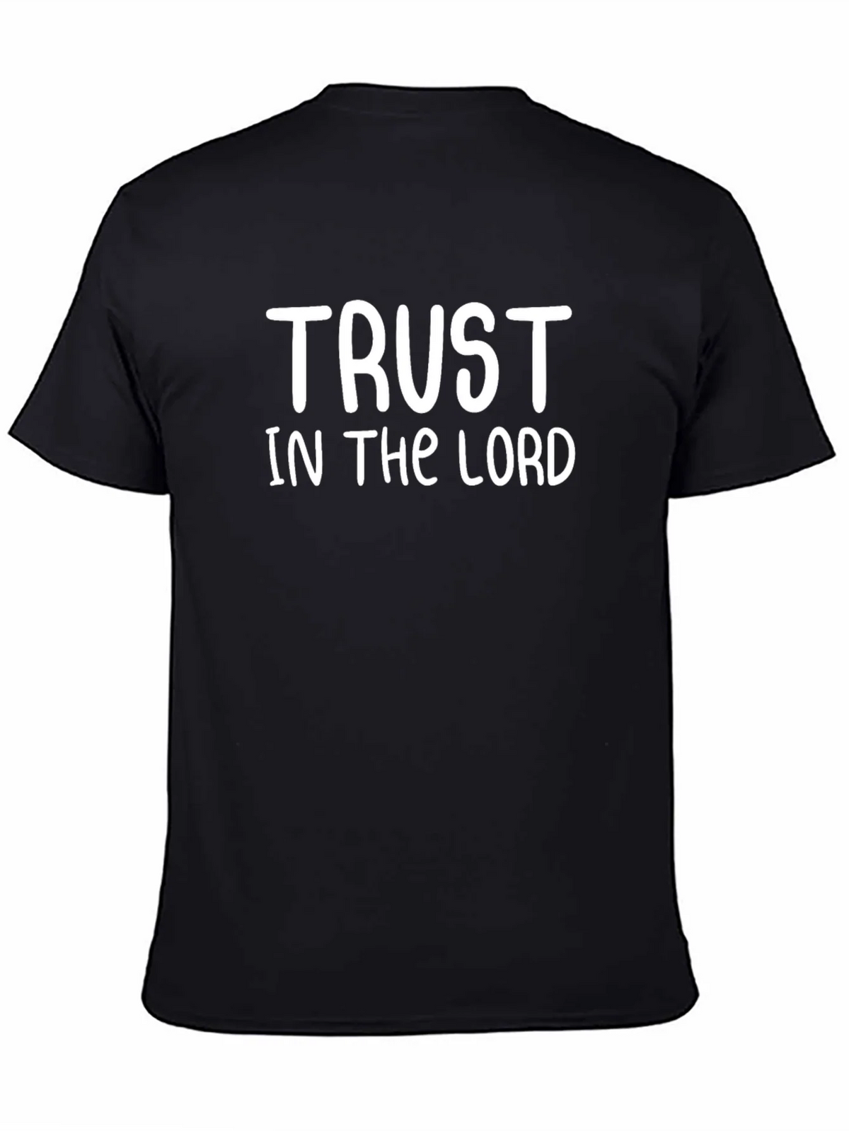 Trust in the Lord Black Graphic T-Shirt product image 5